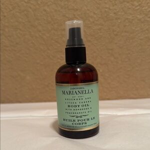 New Jaboneria Marianella Rosewood & Litsea Cubeba Body Oil. Mongongo/Pomegranate